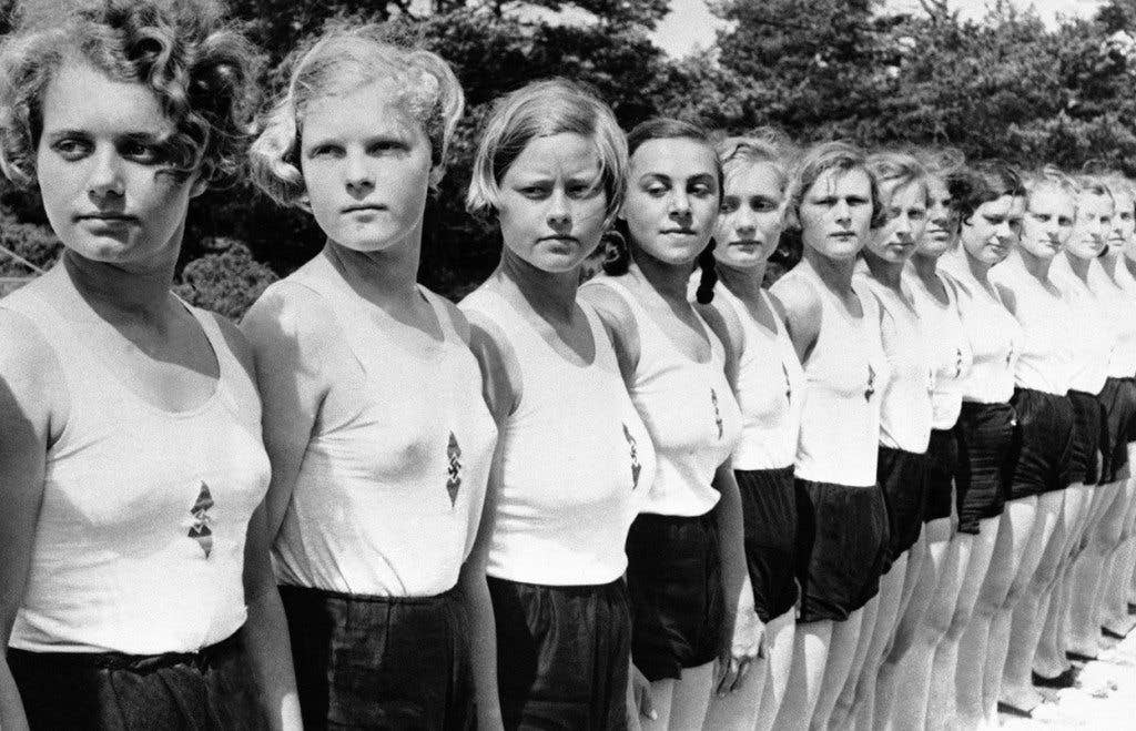 Young members of the Girls for Germany League, the female equivalent of the Hitler Youth Photo: skimonline.com