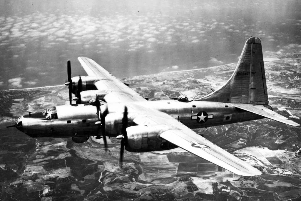 Consolidated B-32-1-CF (S/N 42-108471), the first B-32 built after modification to Block 20 standards. (U.S. Air Force photo)