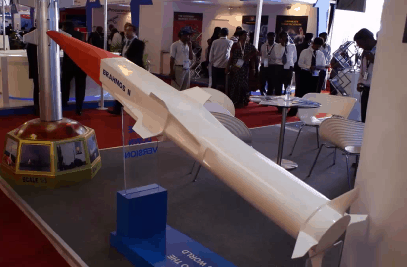 A model of the BrahMos II, Russian-Indian hypersonic missile under joint development. Photo: Youtube.com