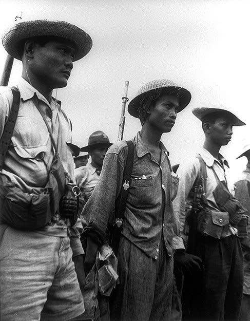 Capt. Juan Pajota's geurilla forces. Photo: US Army Signal Corps