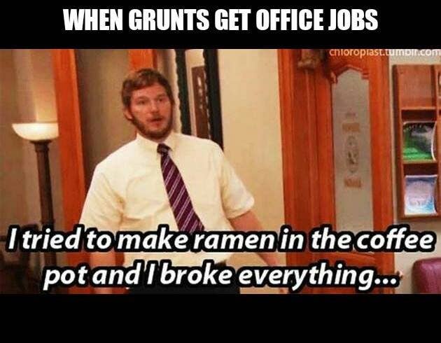 Luckily, grunts are also very accomplished cleaners.