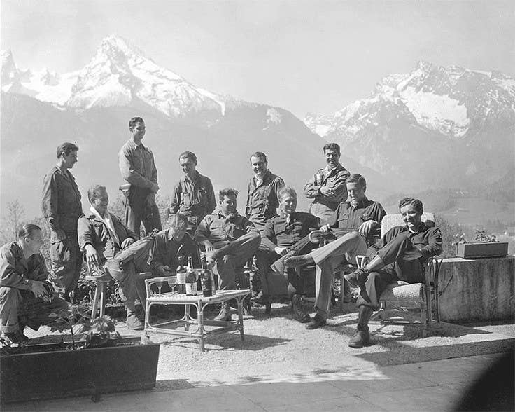 Easy Company at Hitler's Eagle's Nest residence. You could live to be 1,000 years old and still not be this cool.