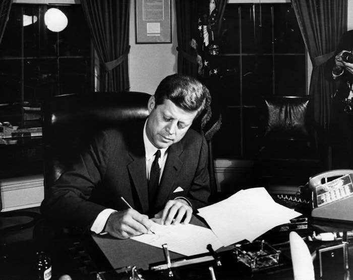 JFK signing naval quarantine authorization