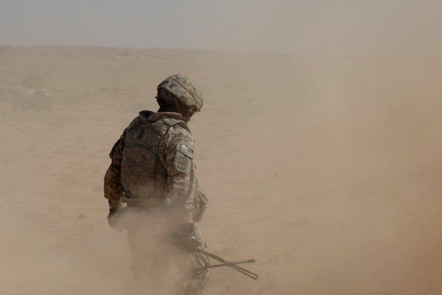soldier in desert