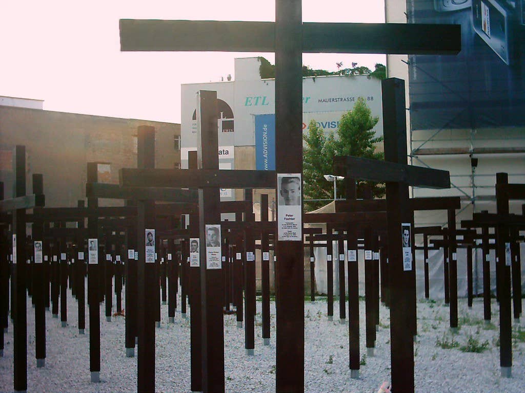 Memorial crosses of those killed by East Germany while trying to cross to West Germany