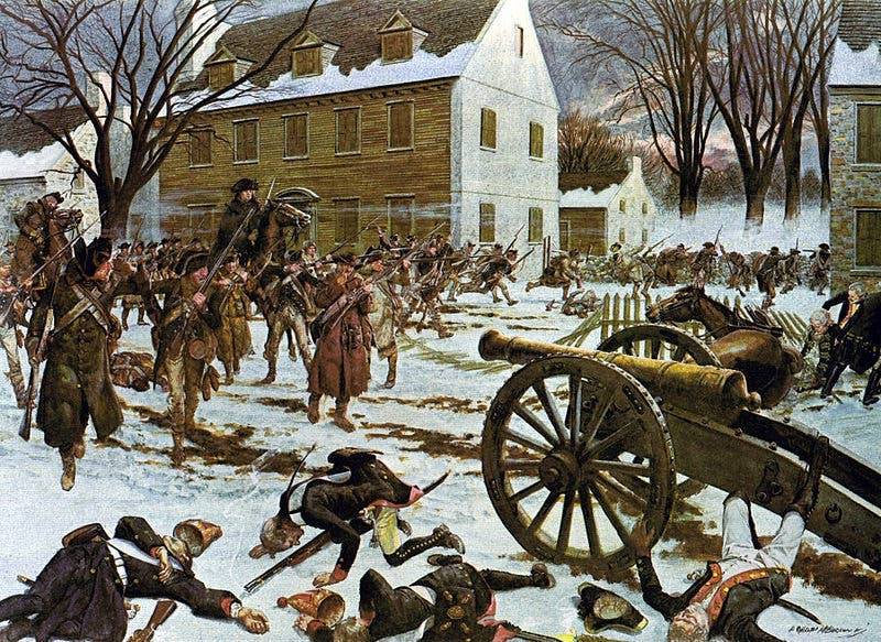 (Painting: Battle of Trenton by Charles McBarron)