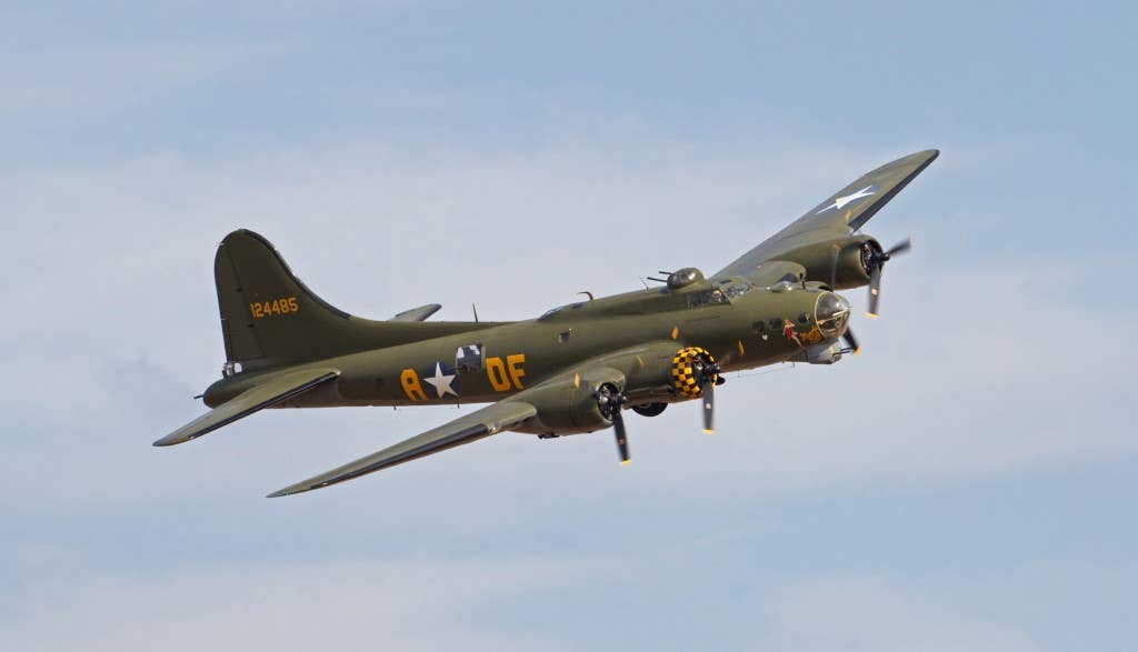 A B-17 like the one Edward Rickenbacker crash-landed in. Photo: Tony Hisgett via Wikipedia