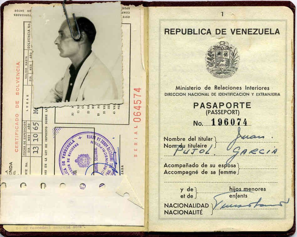 Pujol's Venezuelan passport