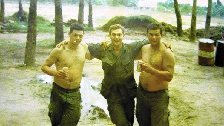 Jerry Augustine (center) in Vietnam. (Photo: Augustine personal collection via The Hartford Courant)