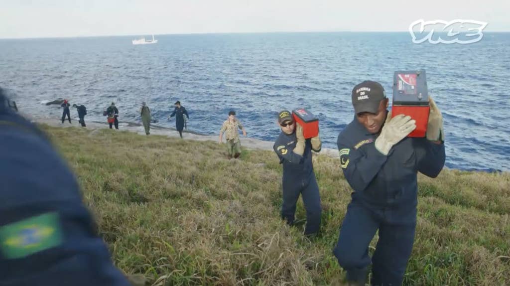 Brazilian sailors on Snake Island