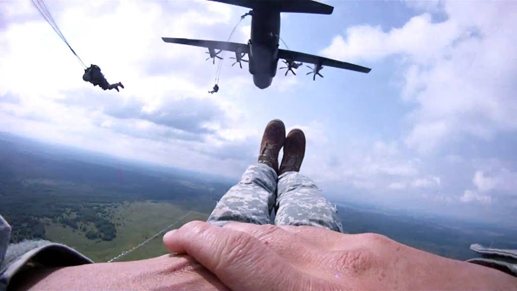 US Army soldiers parachute into Ukraine during a 2011 training mission. (Photo: US Army Europe)