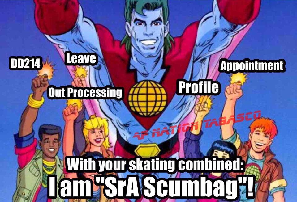 Screw combining powers for SrA Scumbag, I would just rock my leave ring every morning.