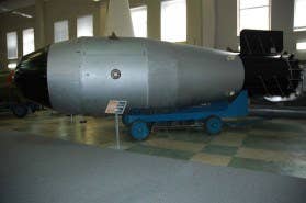 Model of the Tsar Bomba in the Sarov atomic bomb museum. Photo by Croquant