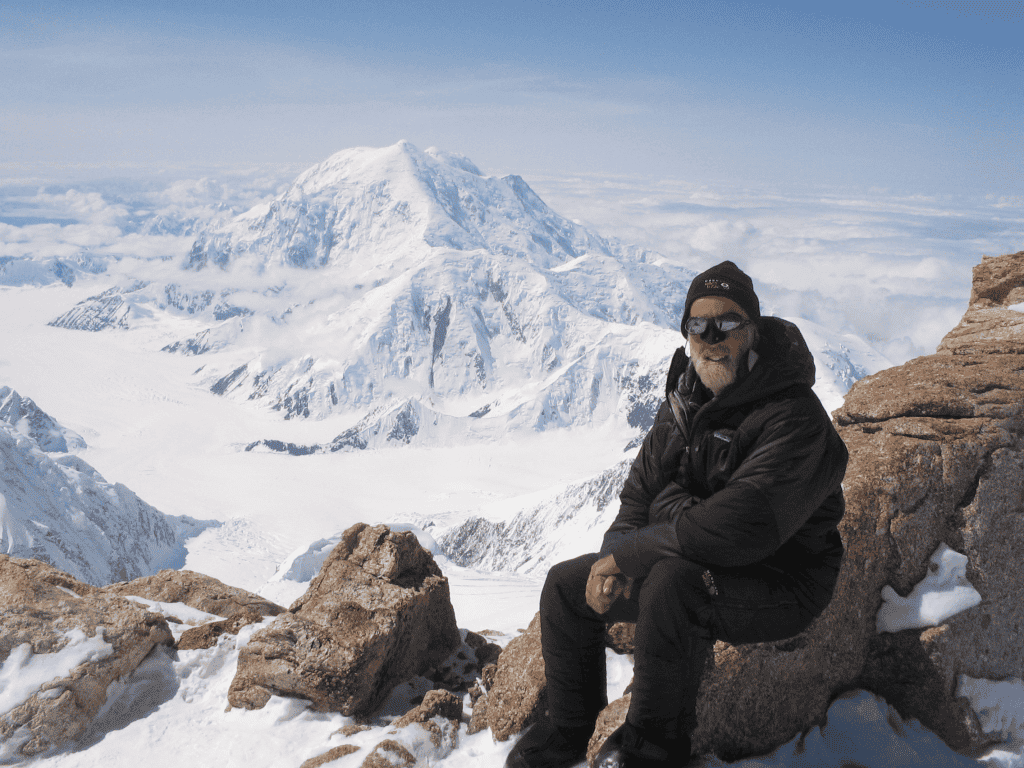 Adventure racer and former Navy SEAL Team 6 member Don Mann poses on Mount Denali, Alaska, a mountain with a 20,310-foot summit. Photo: Courtesy Don Mann