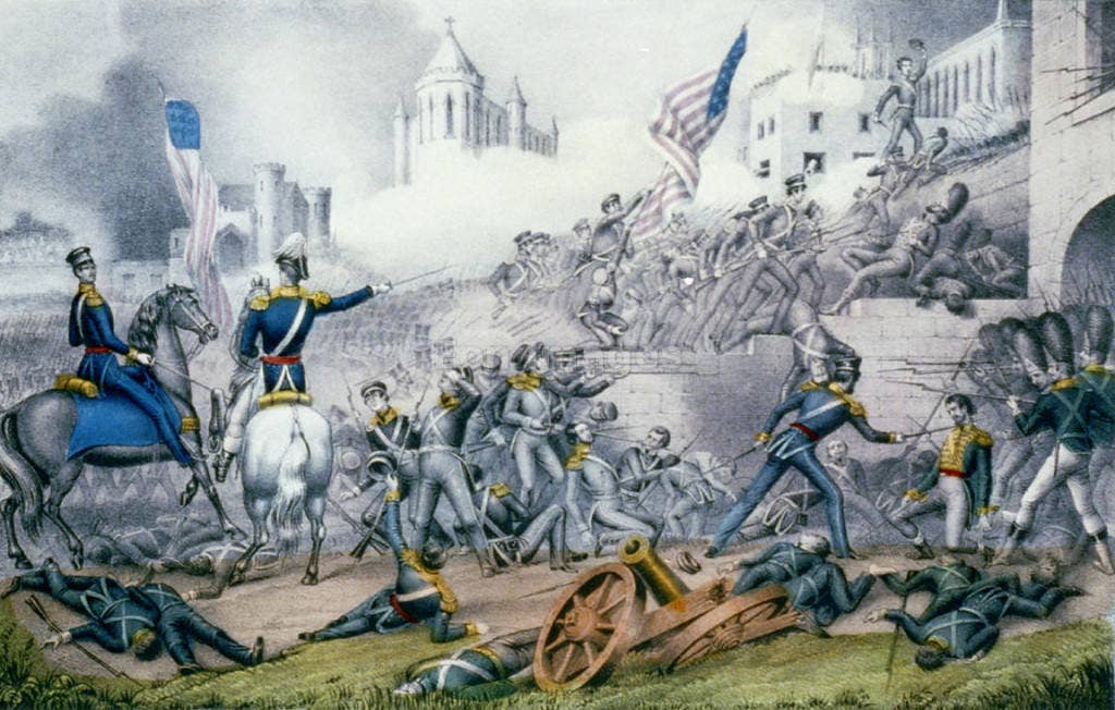 Storming of Monterey in September 1846 during the Mexican-American War. Image date: ca. March 2, 1847.