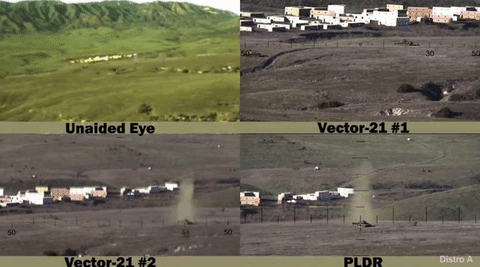 Four viewpoints of exercise participants during an AITT test. In this GIF, Marines engage simulated enemy tanks near an objective. GIF: YouTube/usnavyresearch