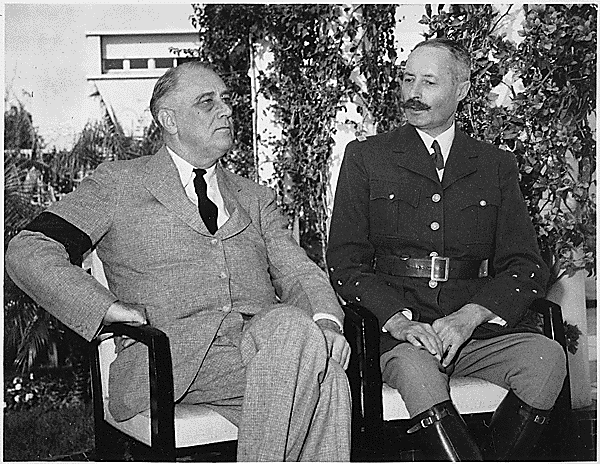 Gen. Henri Giraud hangs out with President Franklin D. Roosevelt after his successful escape. Photo: Roosevelt Library
