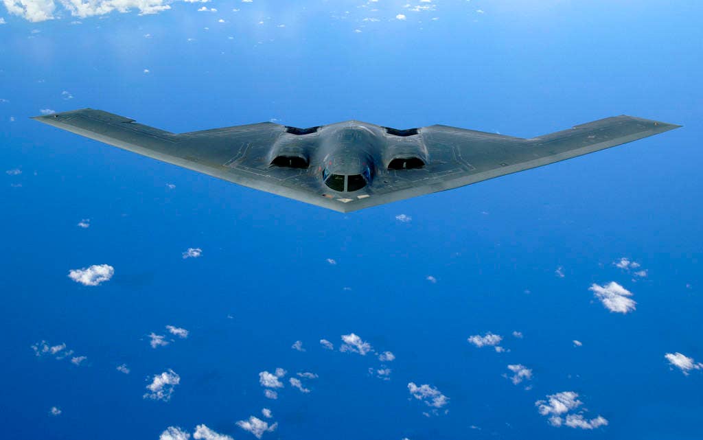 A B-2 Spirit soars after a refueling mission over the Pacific Ocean on Tuesday, May 30, 2006. | U.S. Air Force photo by Staff Sgt. Bennie J. Davis III