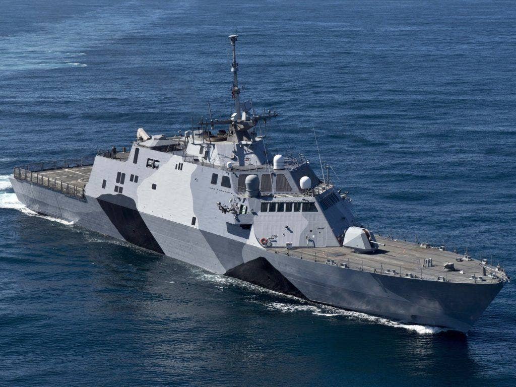 The USS Freedom, one of the littoral combat ships set to be equipped with over-the-horizon missiles. | Mass Communication Specialist 1st Class James R. Evans