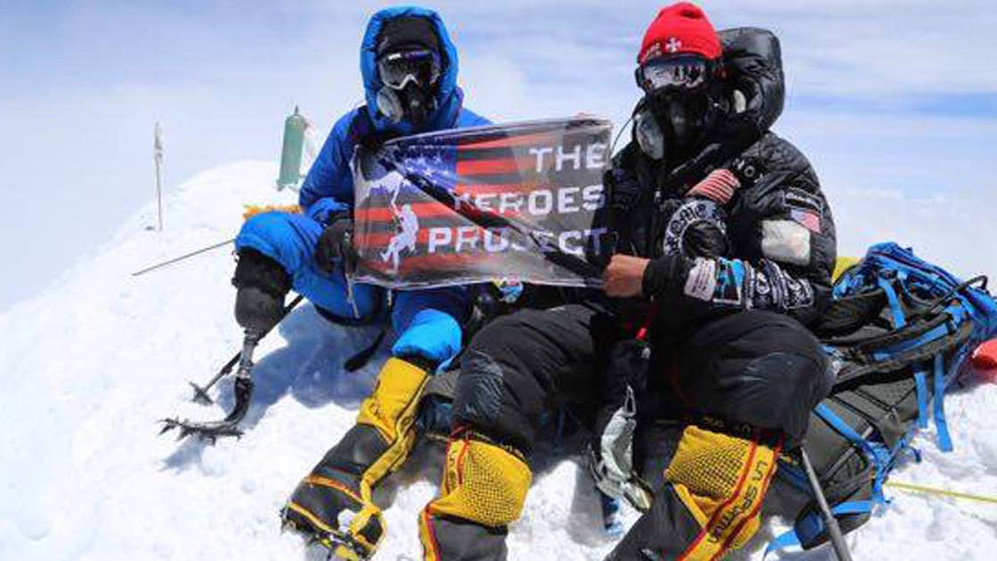 This Marine is the first combat wounded veteran to reach the summit of Mount Everest
