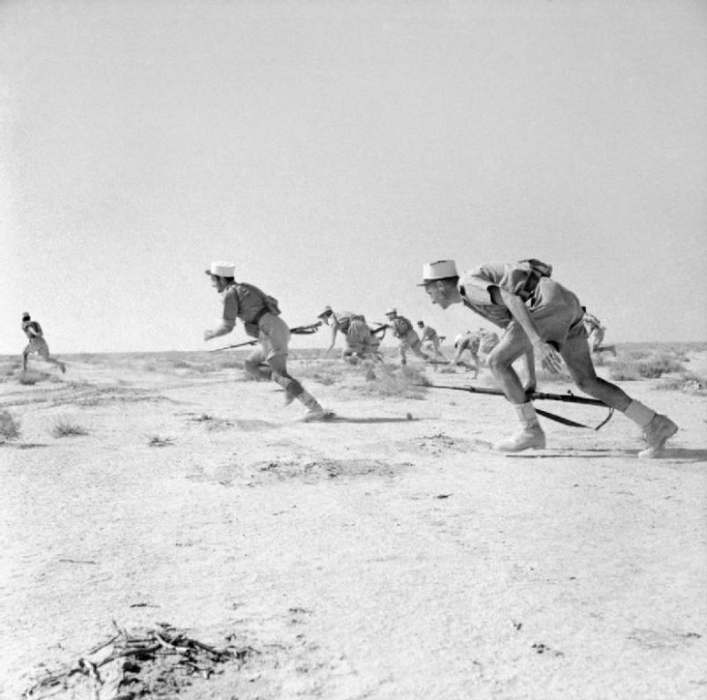 Free French Foreign Legionnaires attack an enemy strongpoint in Africa in 1942. Photo: Public domain