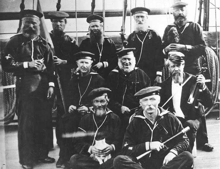 Sailors from the USS Hartford, circa 1876