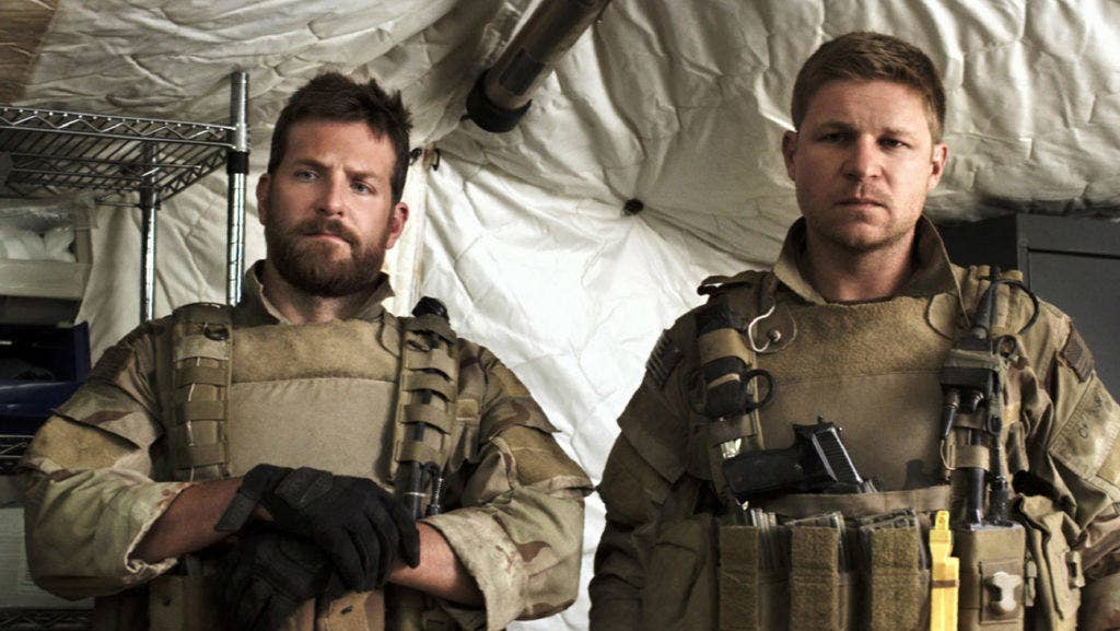 Lacz with Bradley Cooper in American Sniper