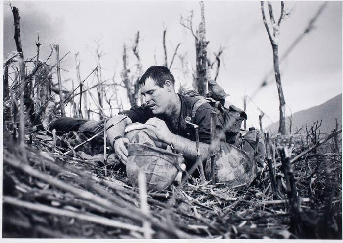 Corpsman in Anguish (Photo by Catherine Leroy)