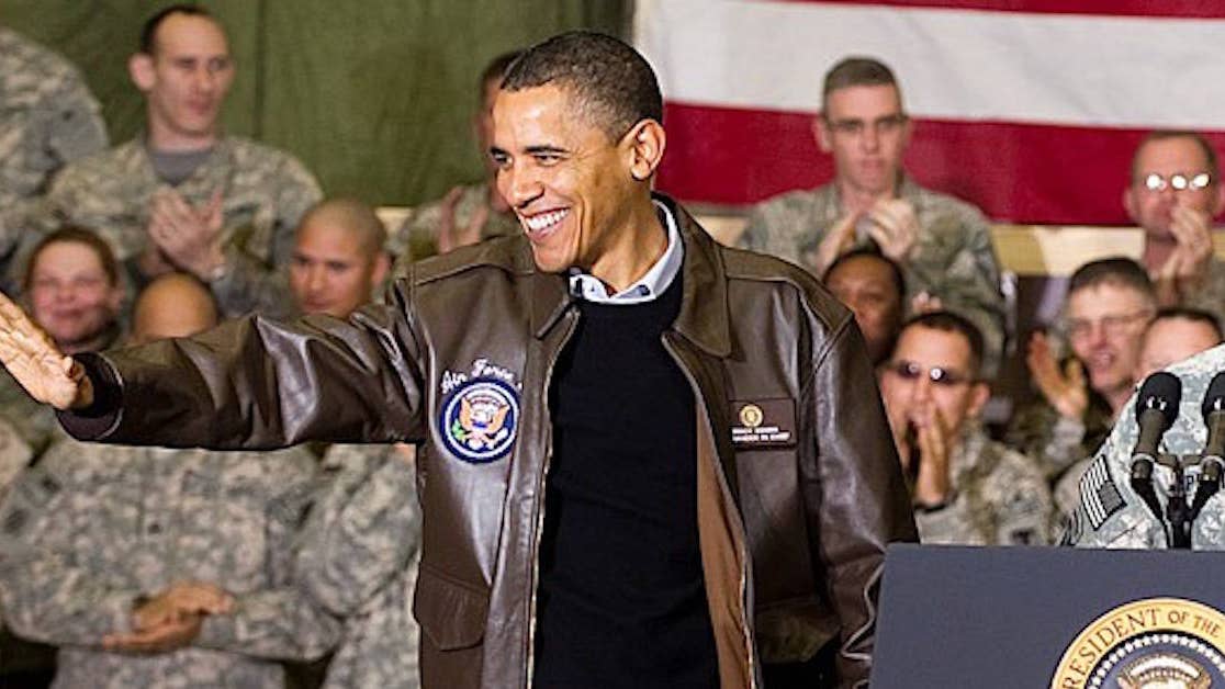 Being commander-in-chief is all about rocking the flight jacket