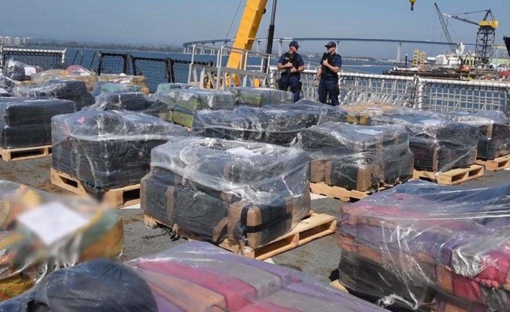 A US Coast Guard crew unloaded 11 tons of seized cocaine on August 18, 2016. | US Coast Guard
