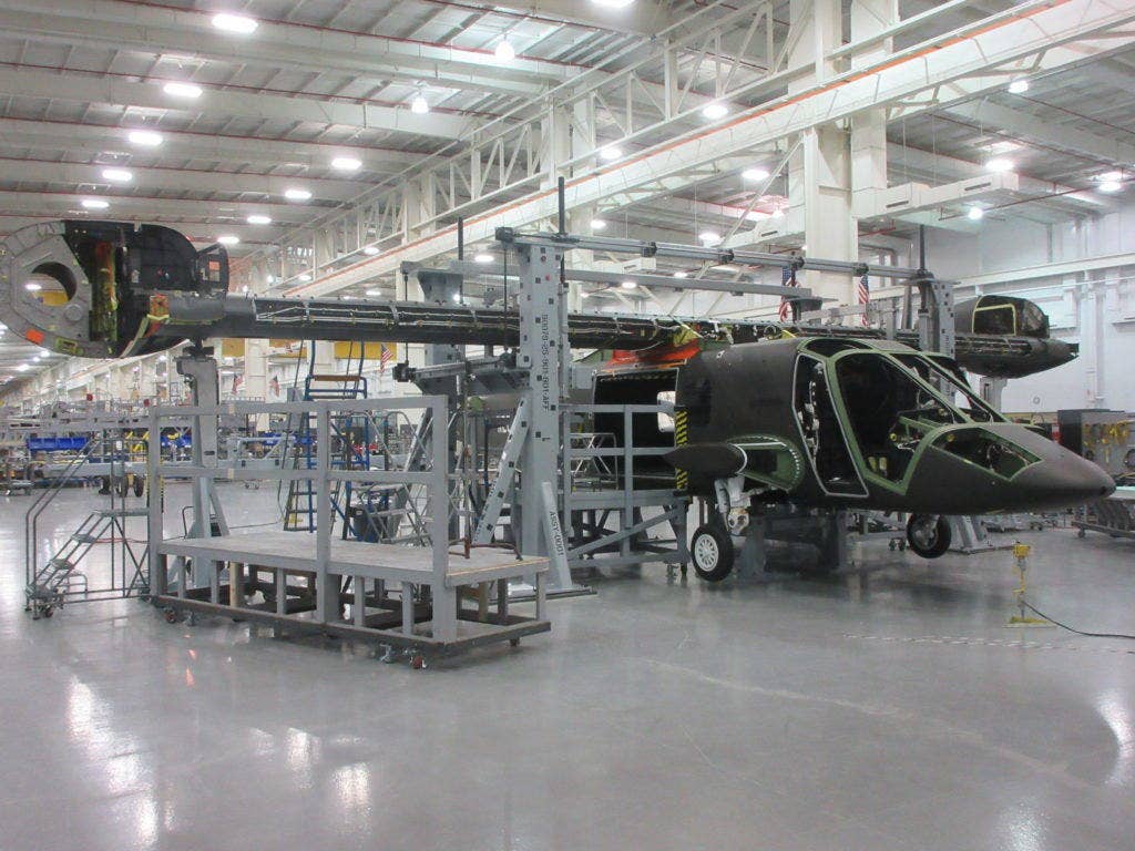 The first Valor on the assembly line in Amarillo. (Photo: Bell Helicopter)