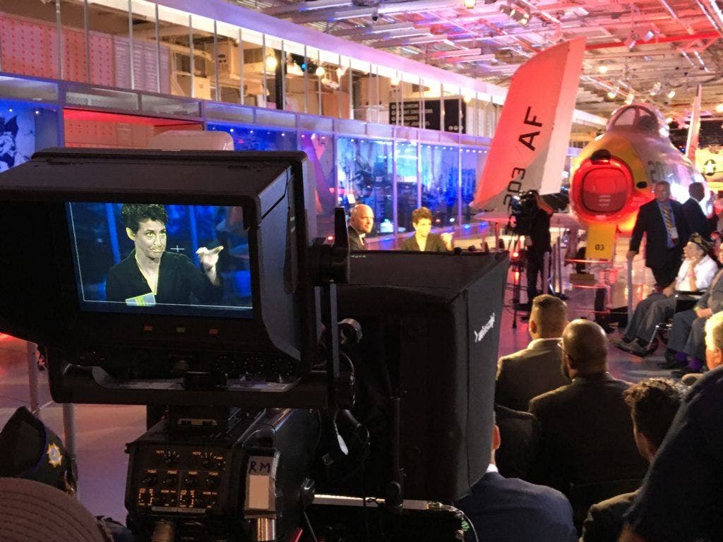 On the set of the second hour of the Commander-in-Chief Forum, which was hosted by Rachel Maddow. (Photo: Ward Carroll)