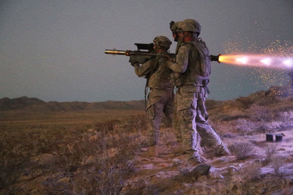 Soldiers fire the Stinger Missile on Sep. 6, 2016, during training at the National Training Center in Fort Irwin, California. The air-to-air version of the missile will be easier to mount on Apache helicopters purchased after 2017. (Photo: U.S. Army Spc. Kyle Edwards)