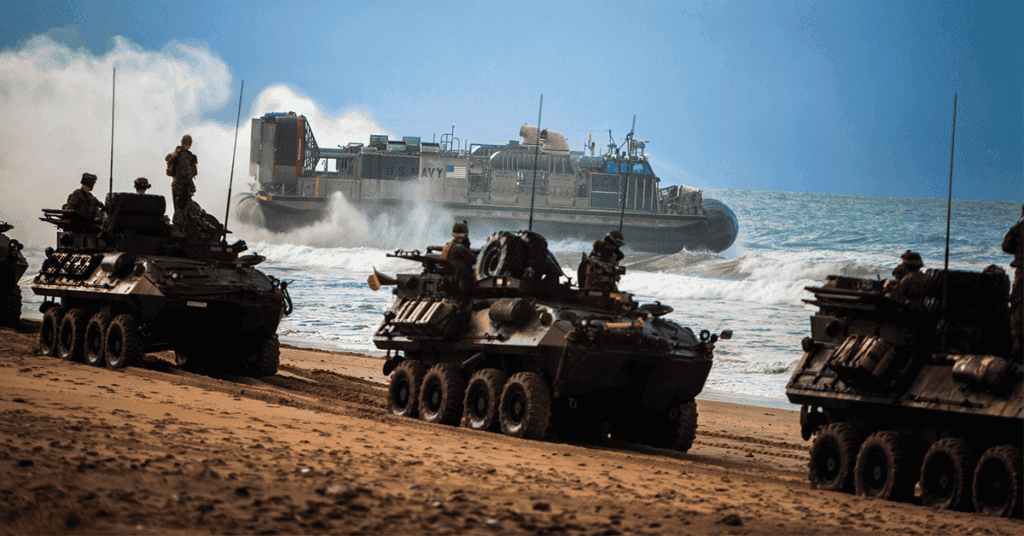 Marines with the 22nd Marine Expeditionary Unit conduct a beach assault in Feb. 2014. (Photo: U.S. Marine Corps Sgt. Austin Hazard)