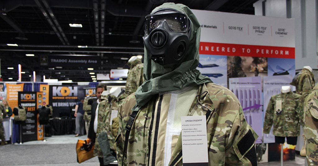 The CPSU-2 developed by Gore allows operators to tailor their outer garment to a specific mission while delivering both chemical and biological protection at a fraction of the bulk and heat of today's MOPP suit. (Photo from We Are The Mighty)