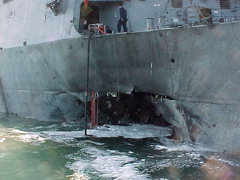 US Navy ship damage