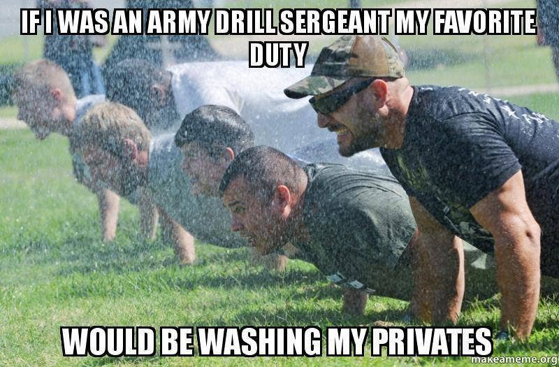 Just don't let sergeant major see you using his grass for corrective training.