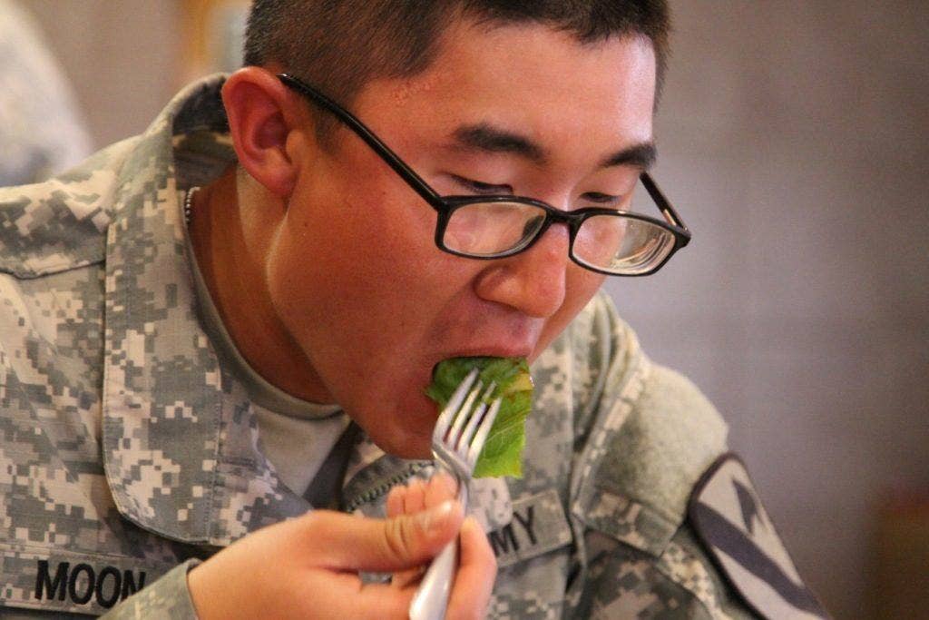 Salads are a healthy part of a balanced diet, but most troops need more information than that. (Photo: U.S. Army Spc. Marcus Floyd)