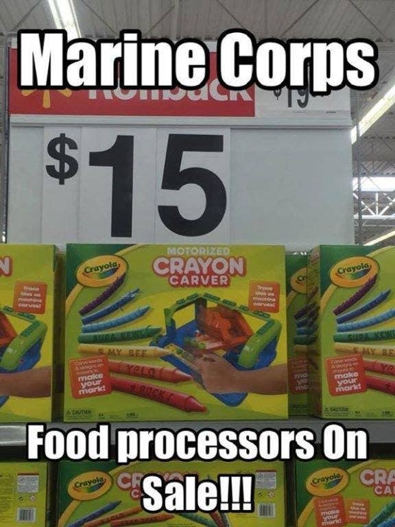 And you could label all your crayons, so no other Marines eat them.