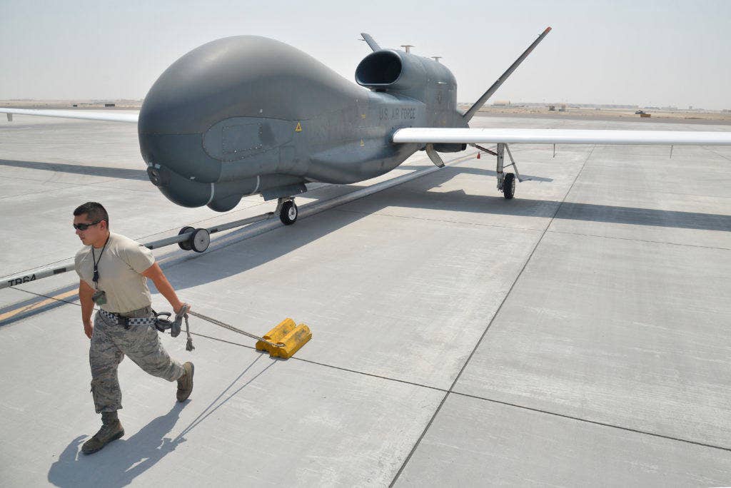 An RQ-4 heads back to its hangar. (Photo: U.S. Air Force Tech. Sgt. Christopher Boitz)