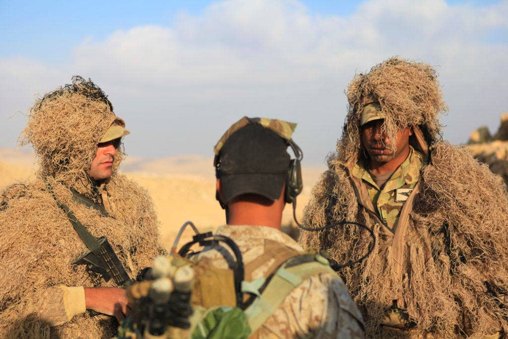 U.S. and Jordanian Special Operations Forces react as a binational response force during a simulated special reconnaissance mission as part of Exercise Eager Lion 2016, May 23. Eager Lion 16 is a bi-lateral exercise in the Hashemite Kingdom of Jordan between the Jordanian Armed Forces and the U.S. Military designed to strengthen relationships and interoperability between partner nations. (U.S. Army photo by Spc. Darius Davis/Released)