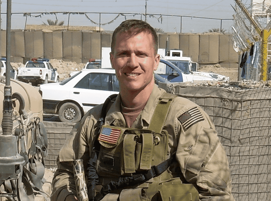 Eric Greitens as a SEAL in Iraq.