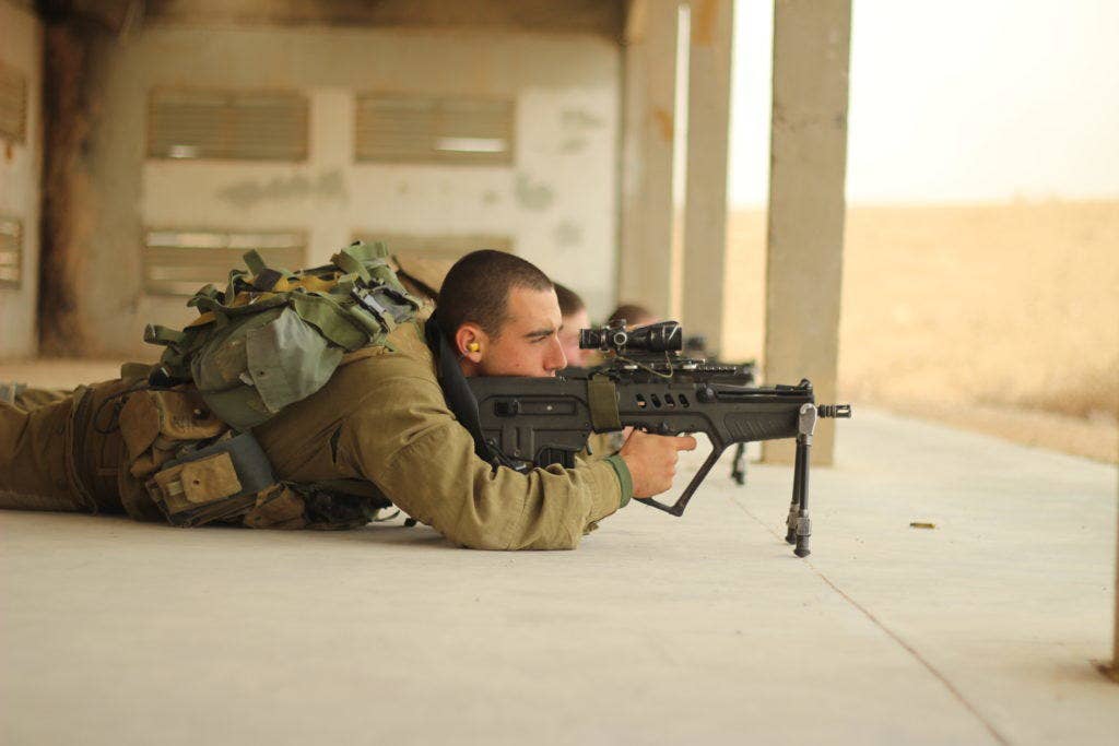 Nahal's Special Forces conducted a firing drill in southern Israel with a range of different weapons. The firing course was part of their advanced training where they learn to specialize in a certain firearm. (IDF Blog photo)