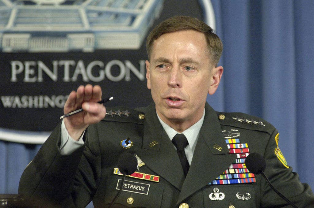 U.S. Army Gen. David H. Petraeus briefs reporters at the Pentagon April 26, 2007. | DoD photo