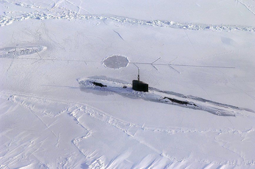 submarine in ice