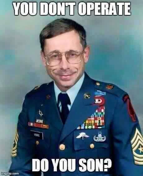 Sergeant Maj. Mike Vining as a popular military meme