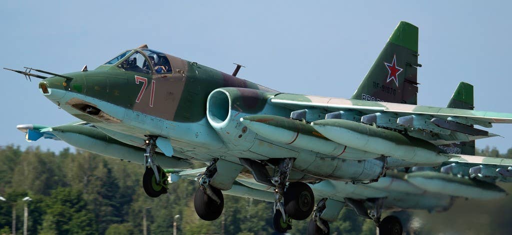 A Russian Su-25. (Photo from Wikimedia Commons user Alex Beltyukov)