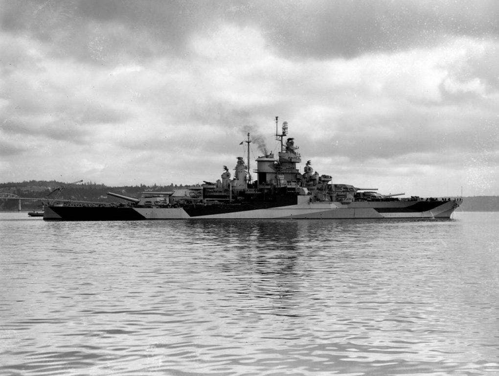 The USS West Virginia continued to serve as an active battleship throughout the Pacific, and was present for the surrender of the Japanese on September 2, 1945. (U.S. Navy)