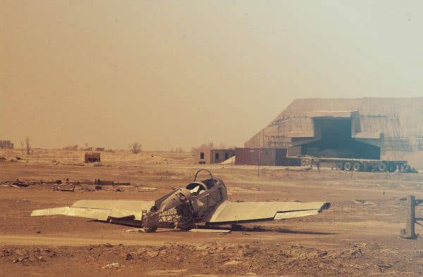 The remains of an Iraqi air base, May 12, 2003. After Desert Storm the base was not used for flight operations. (U.S. Air Force photo by Tech. Sgt. Dave Buttner) (Released)