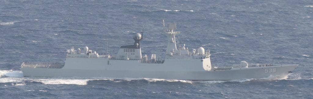 The Yantai, a Jiangkai II-class frigate. (JMSDF photo)